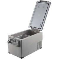 Camping refrigerator cooler opened view