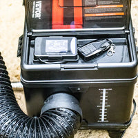 View of the remote control and temperature control