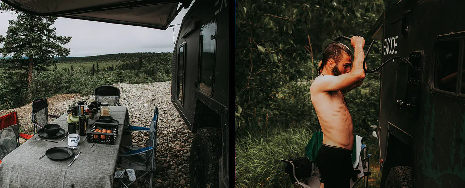 roulotte-off-road-douche-chaude