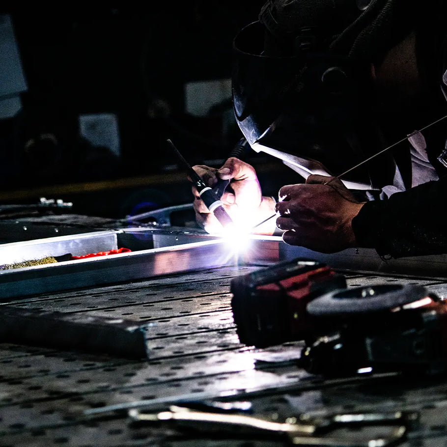 Aluminum welding of the teardrop trailer structure water resistant