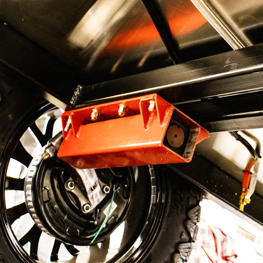 Flexiride suspension on the Explore X2 camping trailer for off roading