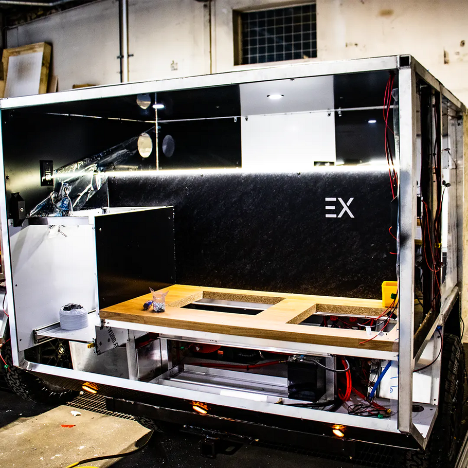 Rear view of the kitchen of the Exode Explore X2