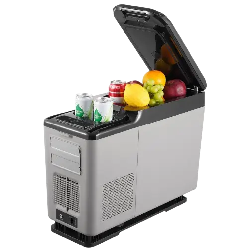 12v portable refrigerator opened view