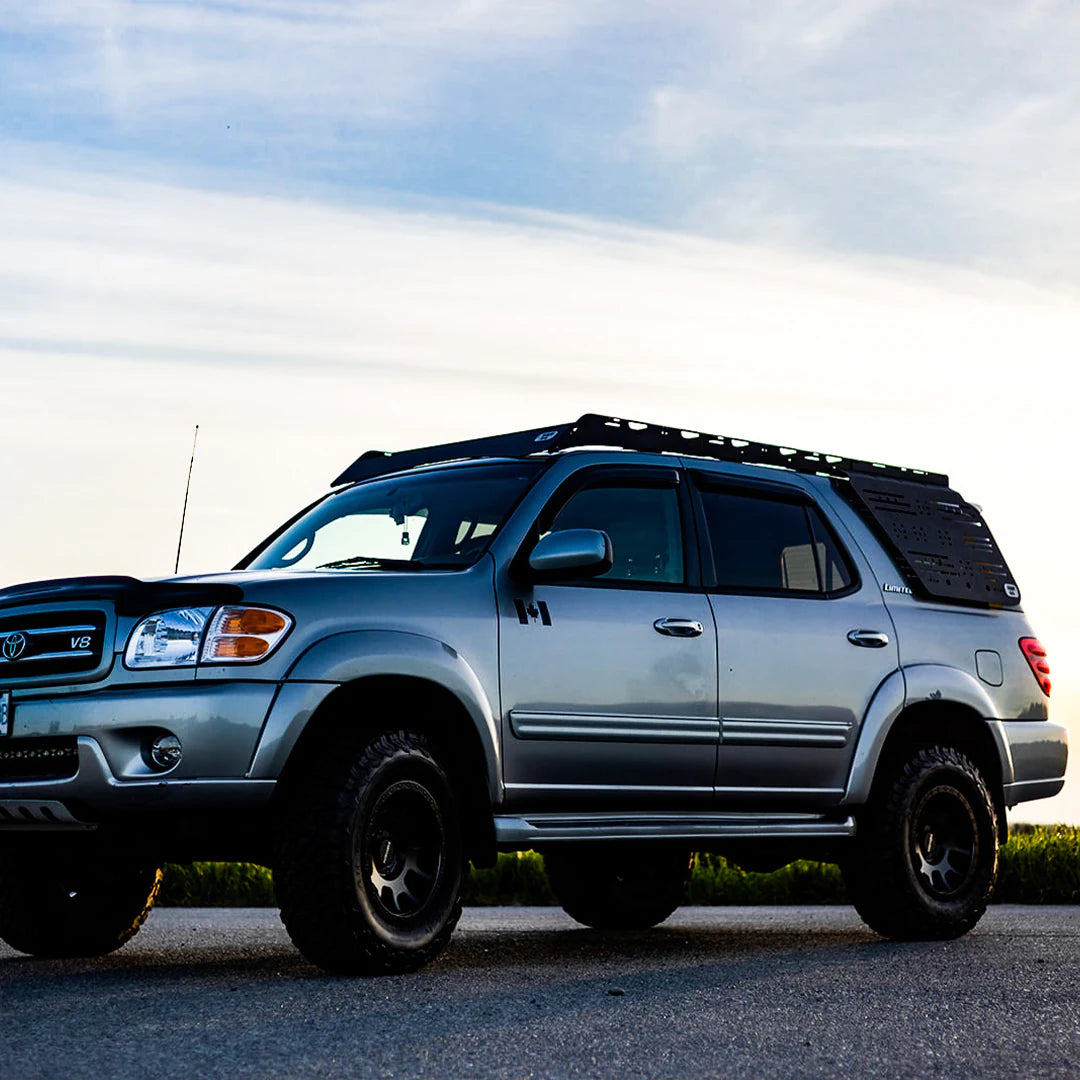 Side view of the Toyota Sequoia with Molle panel organizer