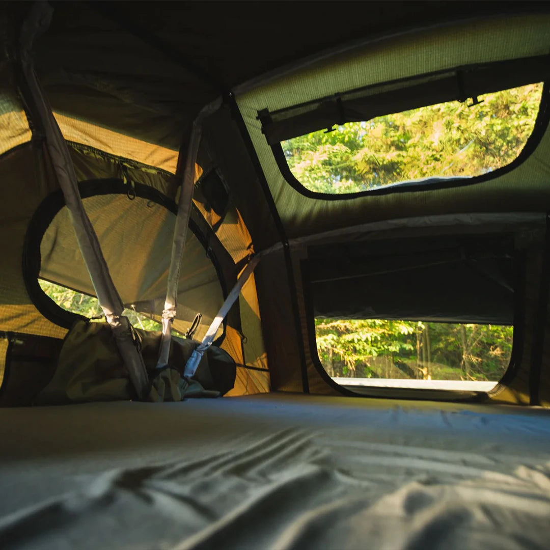 Inside view of the 2 Person Soft Shell Roof Tent