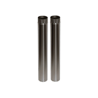 2x Kit Stainless Double Wall Flue Pipe