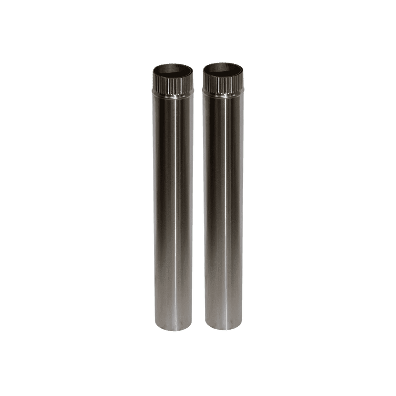 2x Kit Stainless Double Wall Flue Pipe