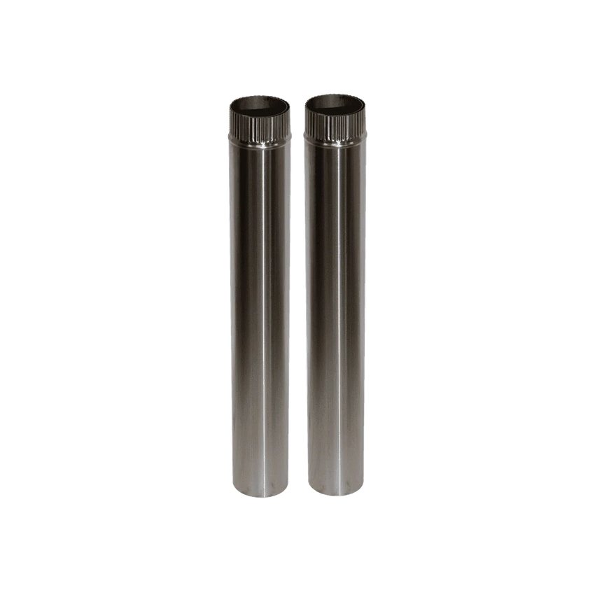 2x Kit Stainless Double Wall Flue Pipe