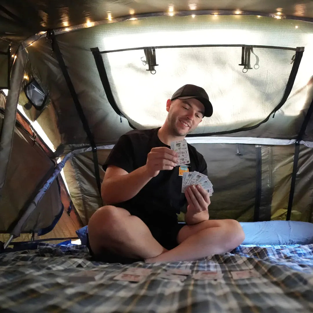 Inside view of the Soft Shell Roof Top tent