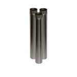 3x Kit Stainless Double Wall Flue Pipe