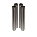 4x Kit Stainless Double Wall Flue Pipe