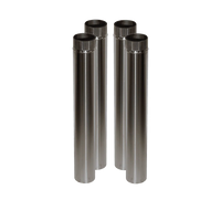 4x Kit Stainless Double Wall Flue Pipe