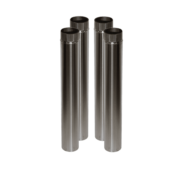 4x Kit Stainless Double Wall Flue Pipe