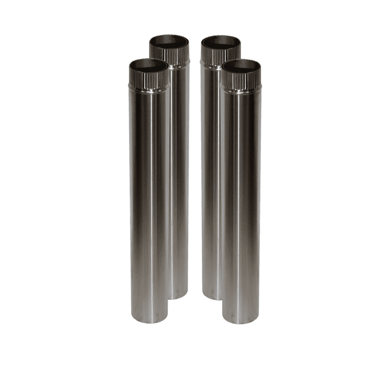 4x Kit Stainless Double Wall Flue Pipe