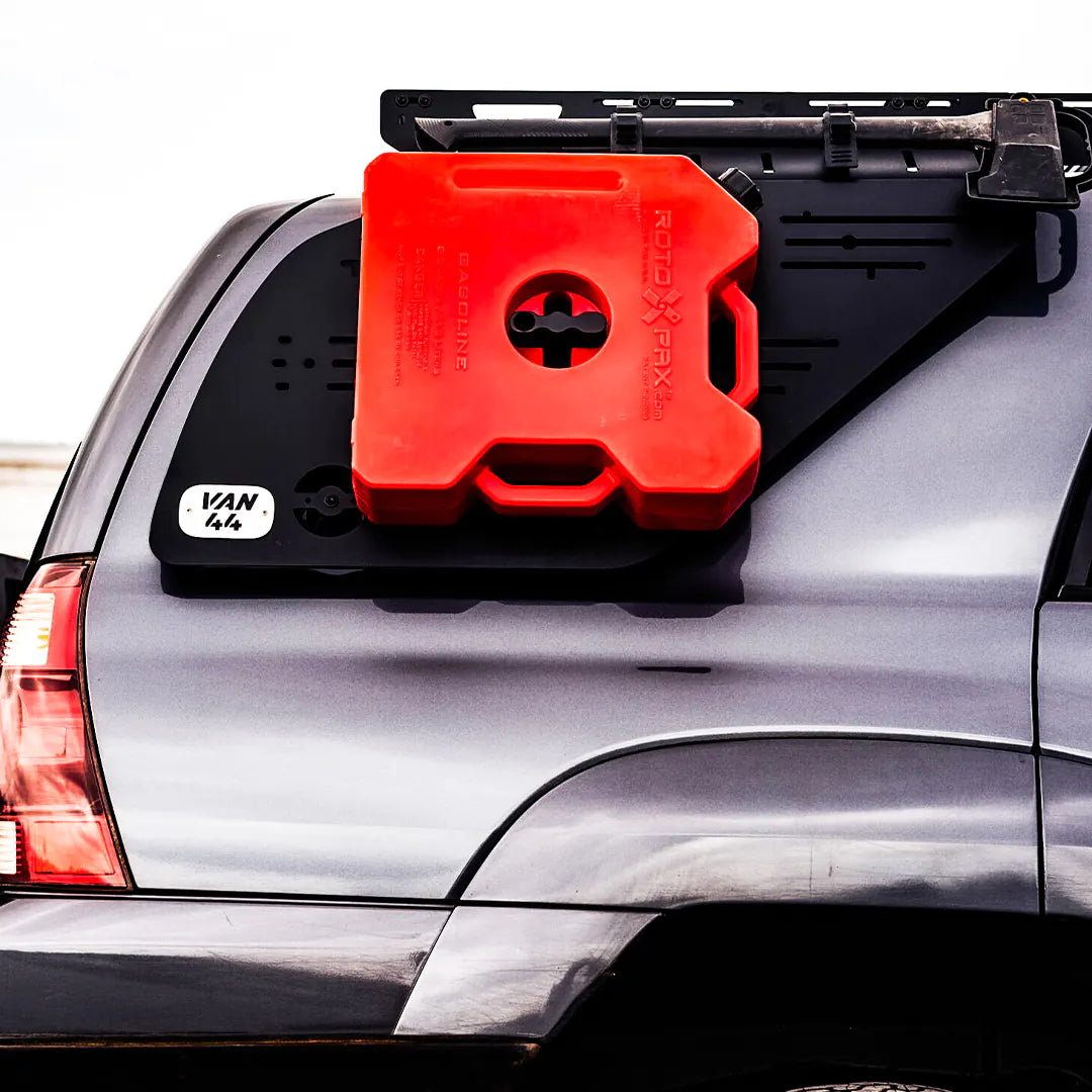 Detailed view of the molle mount system for windows