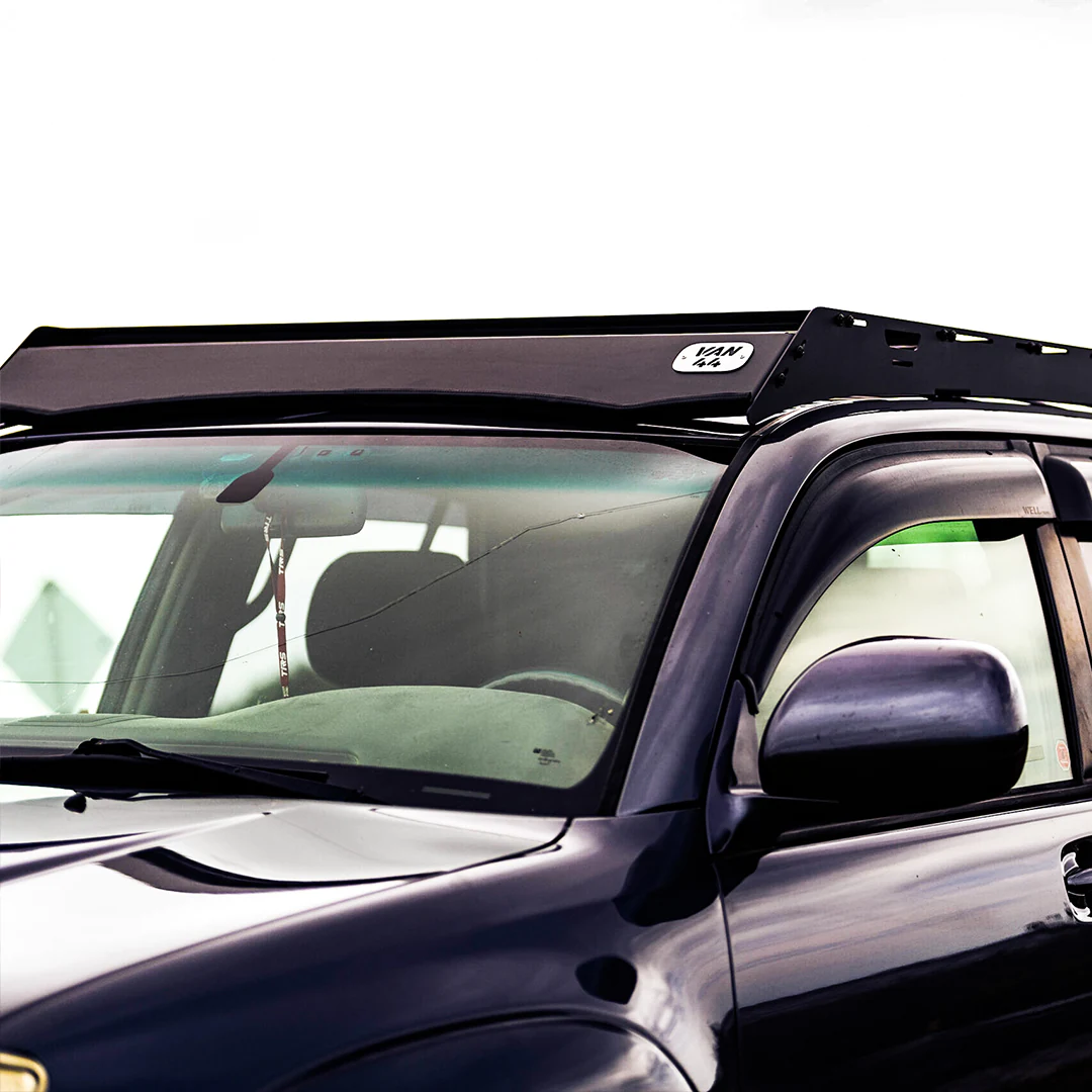 Detailed view of the VAN44 Roof Rack on a 4Runner