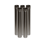 5x Kit Stainless Double Wall Flue Pipe