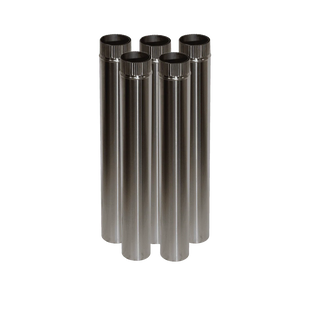 5x Kit Stainless Double Wall Flue Pipe