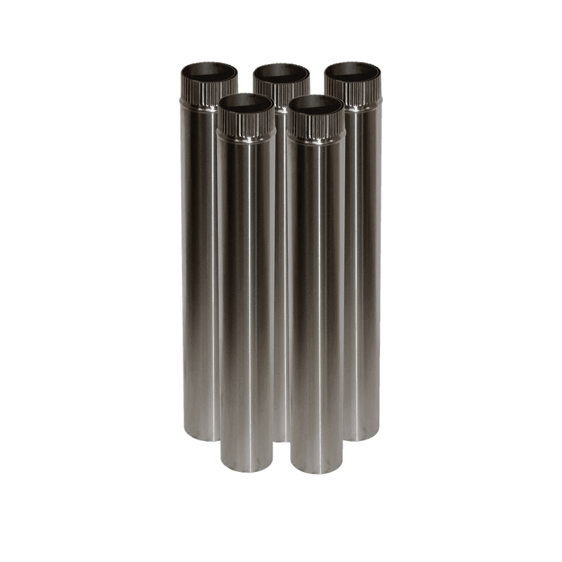 5x Kit Stainless Double Wall Flue Pipe
