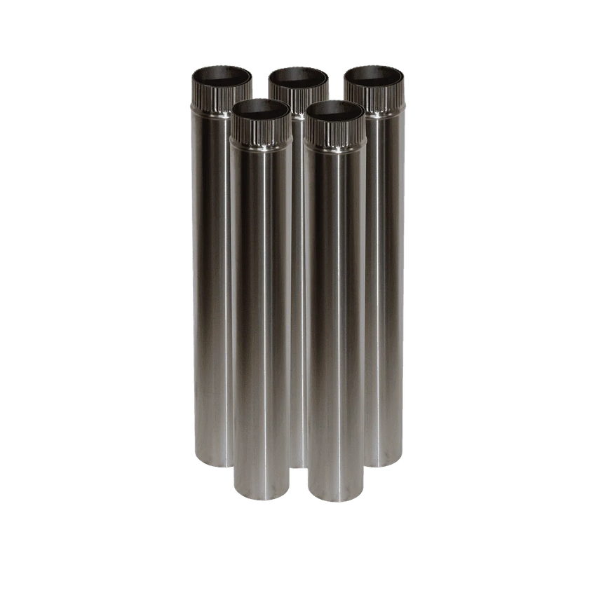 5x Kit Stainless Double Wall Flue Pipe