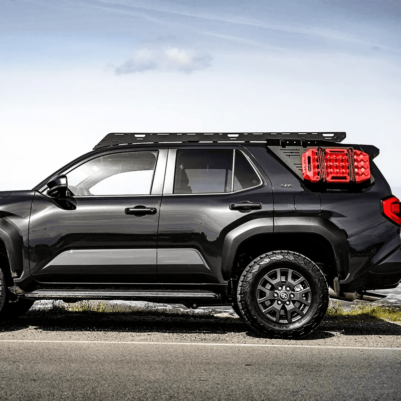 6th Gen Toyota 4runner, mounted with an overlanding roof rack system