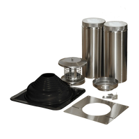 Metal Roof Exit kit for mini wood stove with 2x 12 inches pipes