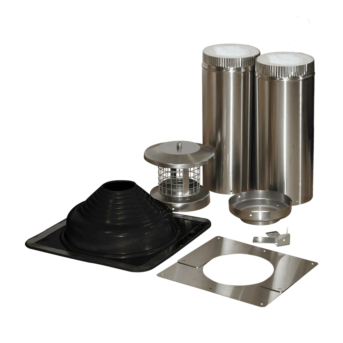 Metal Roof Exit kit for mini wood stove with 2x 12 inches pipes