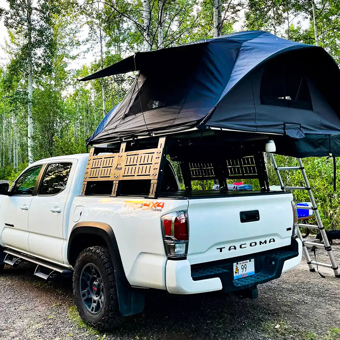 Rear view of the Bed Rack with Roof Top Tent