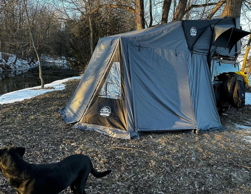 Annexe de Tente de Toit en hiver