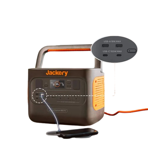 Batterie Camping 880Wh avec démonstration de prises USB-C