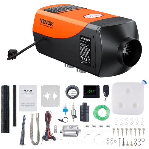 Chaffage de Vanlife avec accessoires