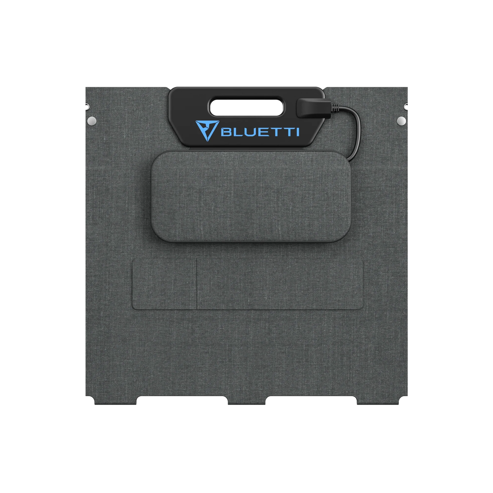 Detailed view of the closed foldable solar panel