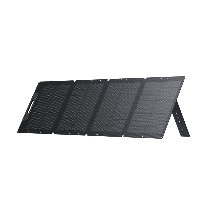 Front view of the solar panels