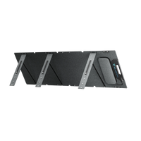 Rear view of the foldable solar panel with mount system