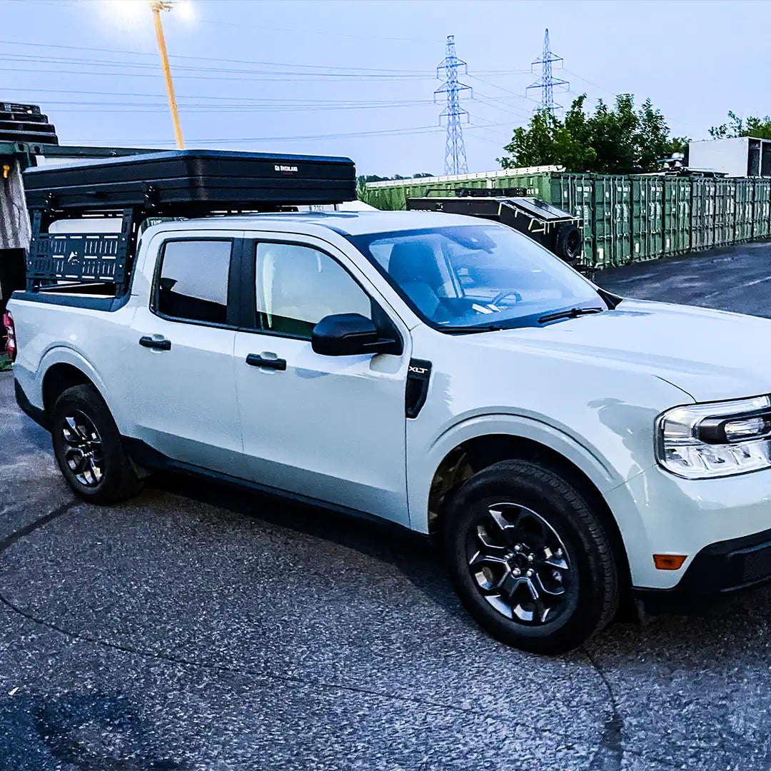 Side view of the Maverick XLT with Roof Top Tent