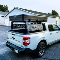 Rear view of the bed rack on the Maverick