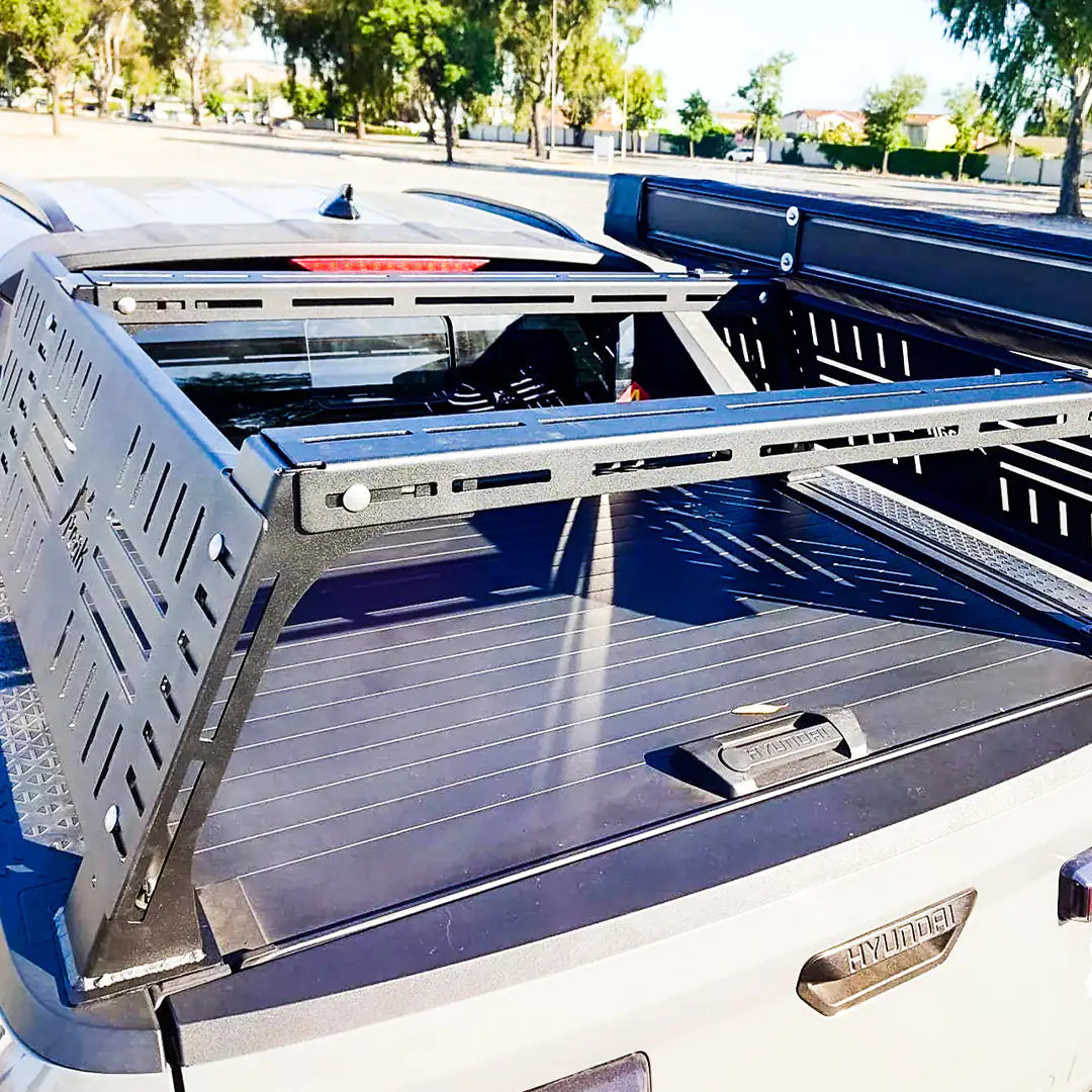Top view, strong quality, tonneau cover compatibility of the bed rack