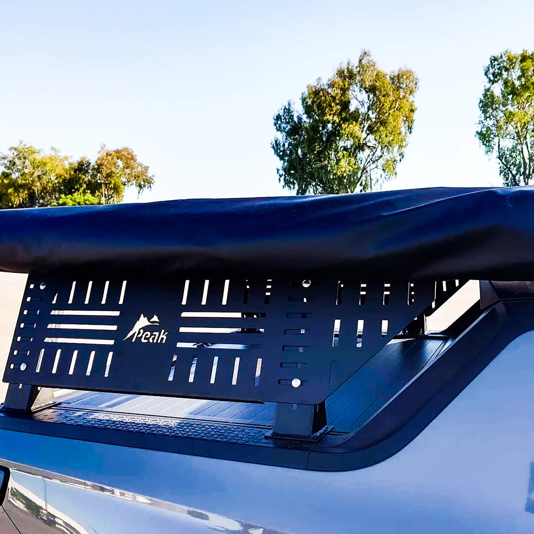 Side view with awning