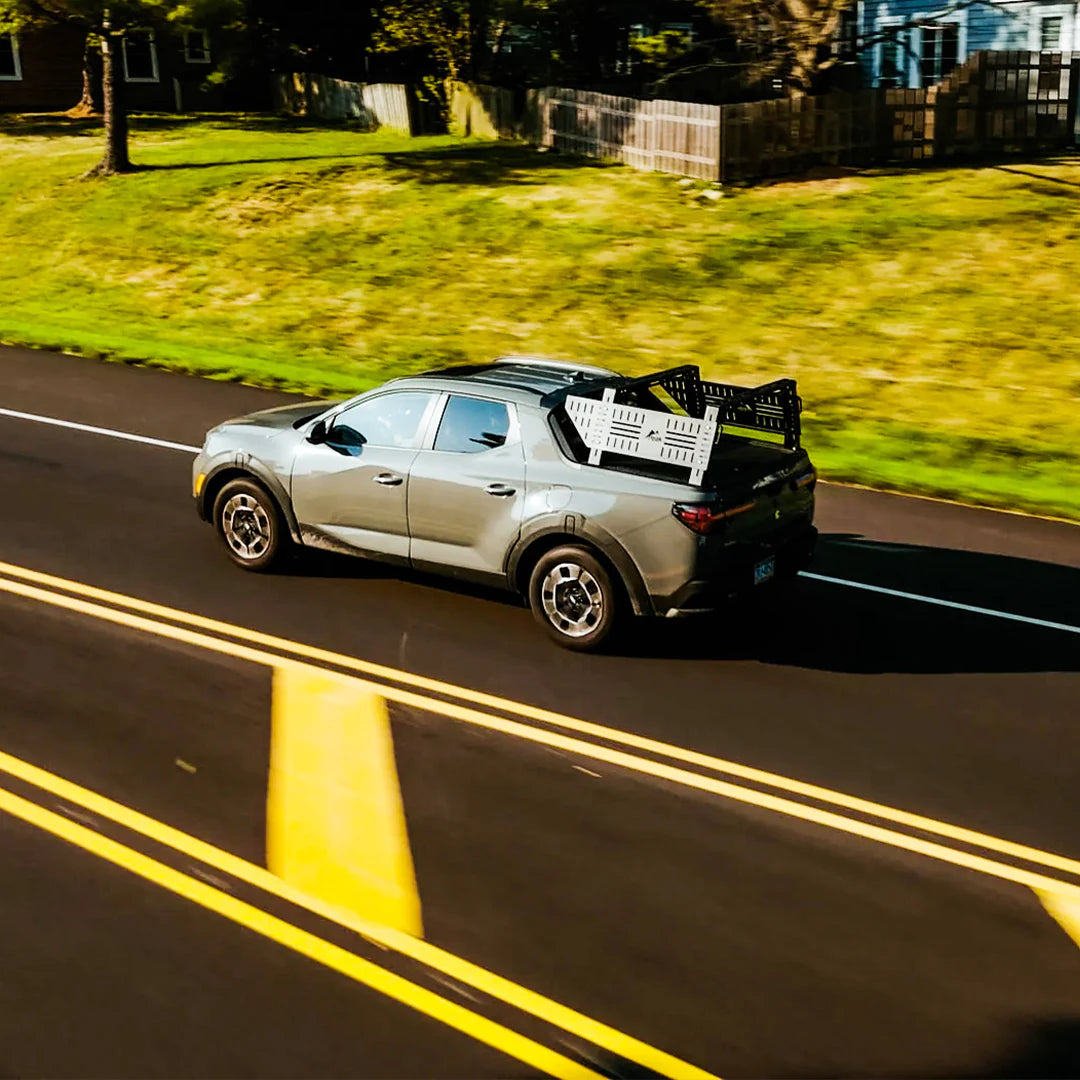 Sky view of the Santa Cruz bed rack