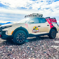 Hyundai Santa Cruz with Bed Rack, branded Jurassic Park