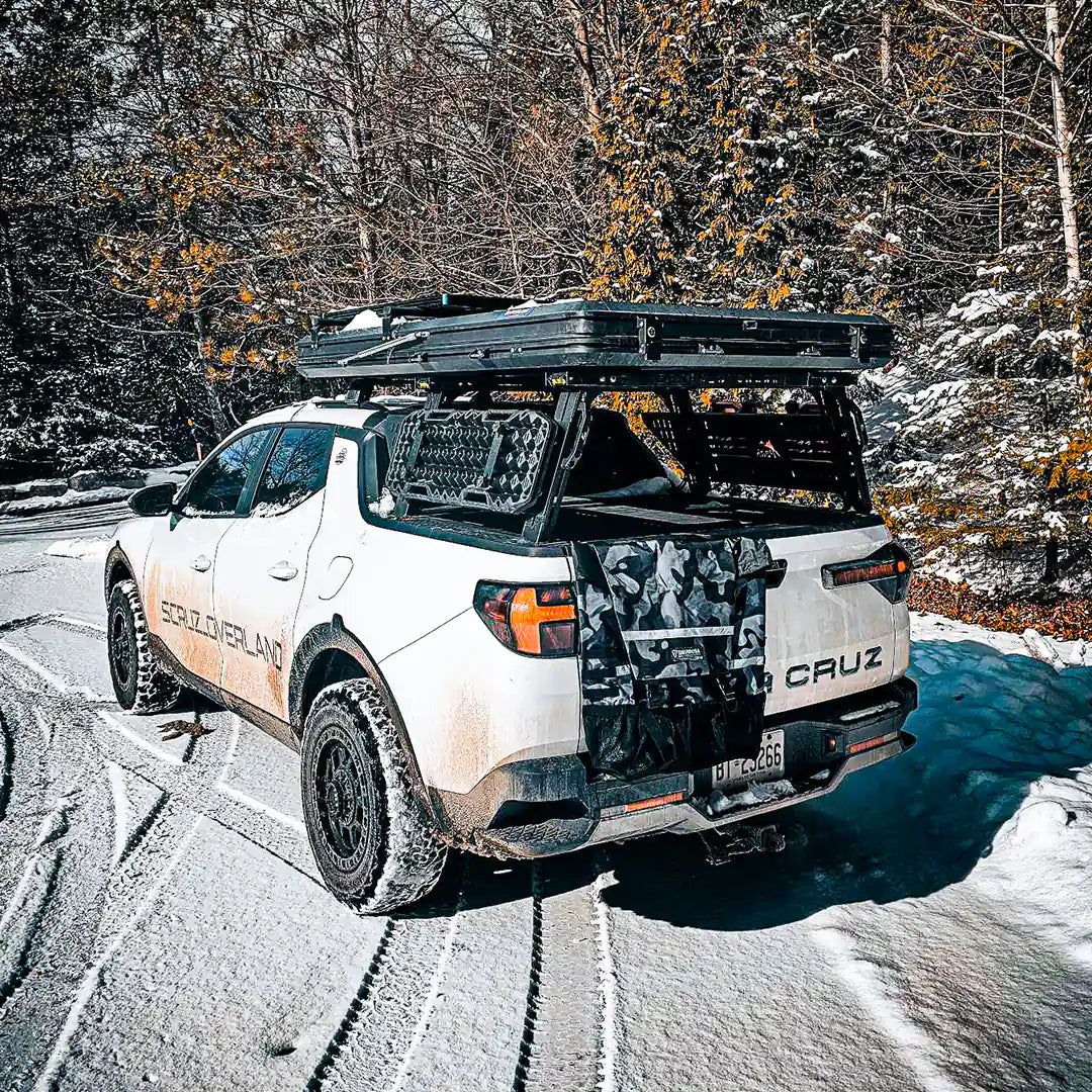 Rear view on the snow