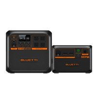 View of the Bluetti AC180P Power Station with the B80P Battery Expansion electric supply