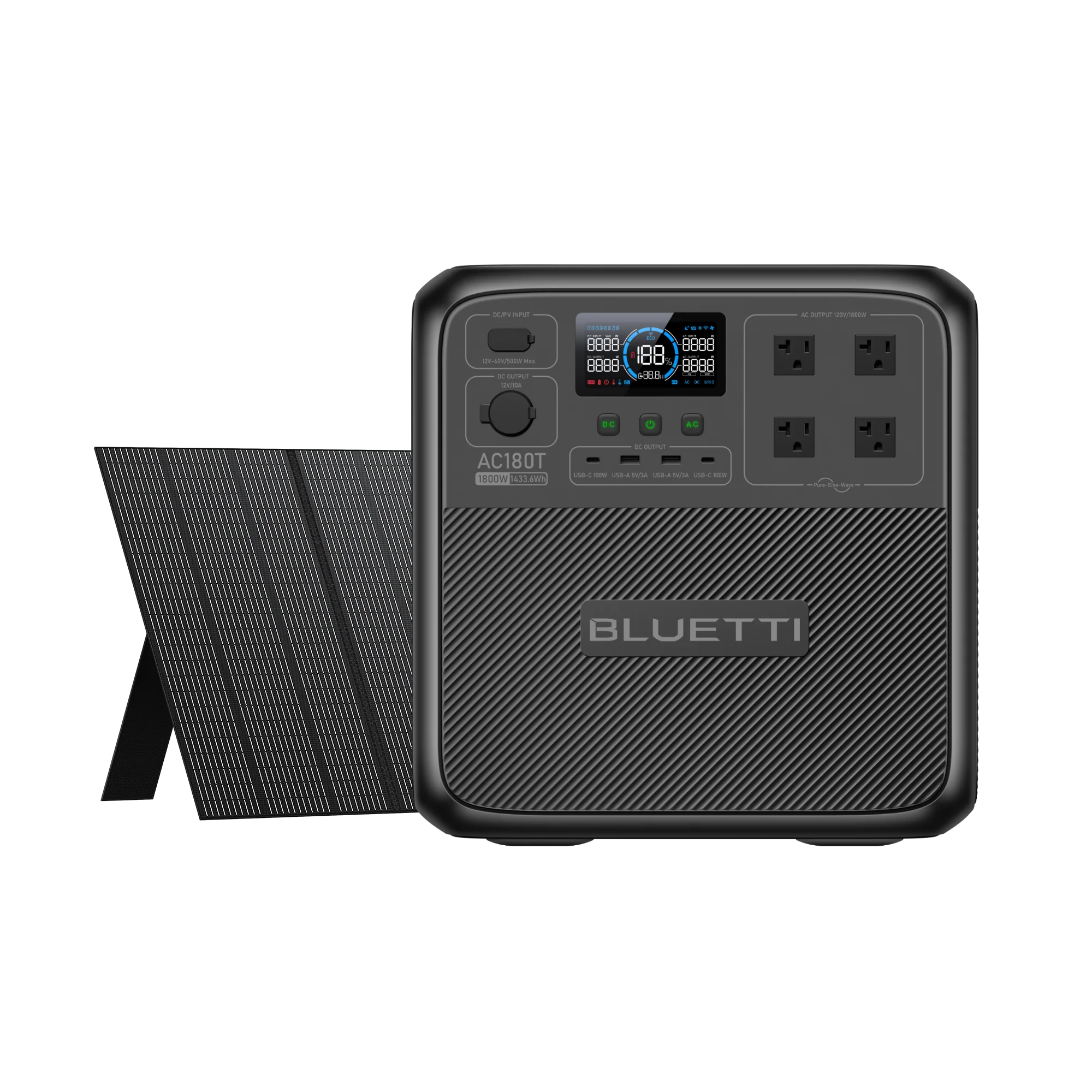 View with 350W Portable solar panel