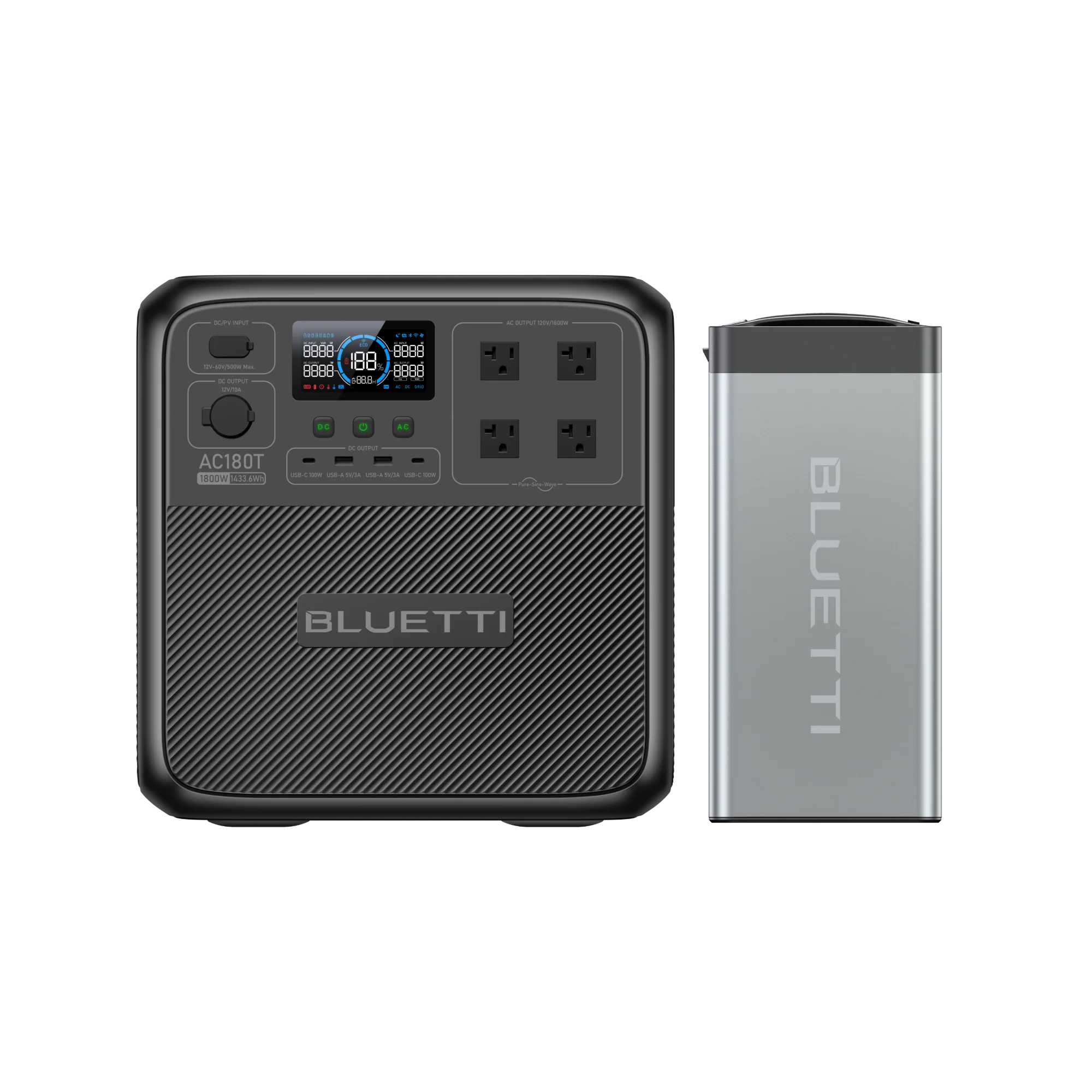 Bluetti AC180T 1800W Power Station with B70 Portable Electric Supply