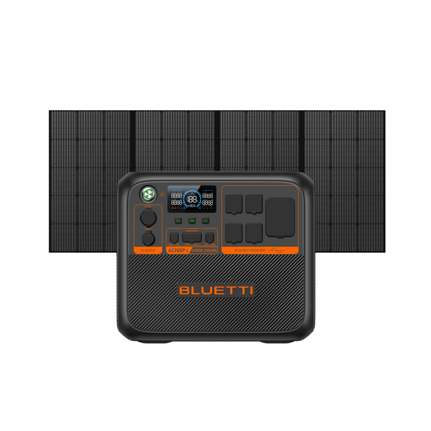 View with 350W Portable Solar Panel