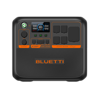 Front view of the Battery Power source with ac outlet plug