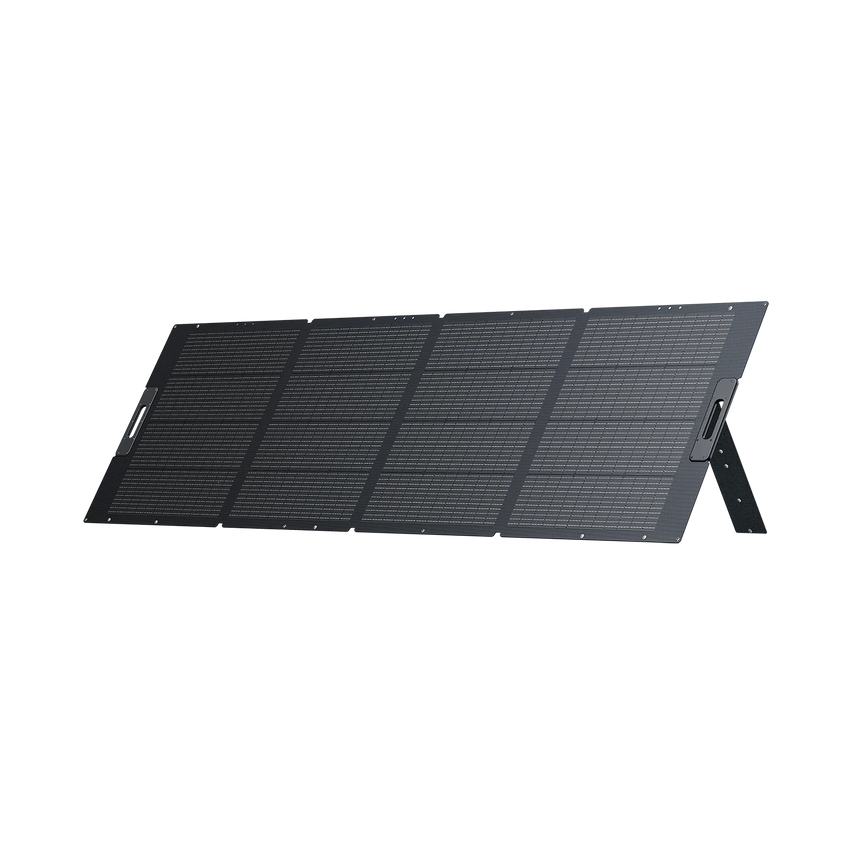 Front view of the Monocristallin & portable solar panel for road trip, camping or roof top tent
