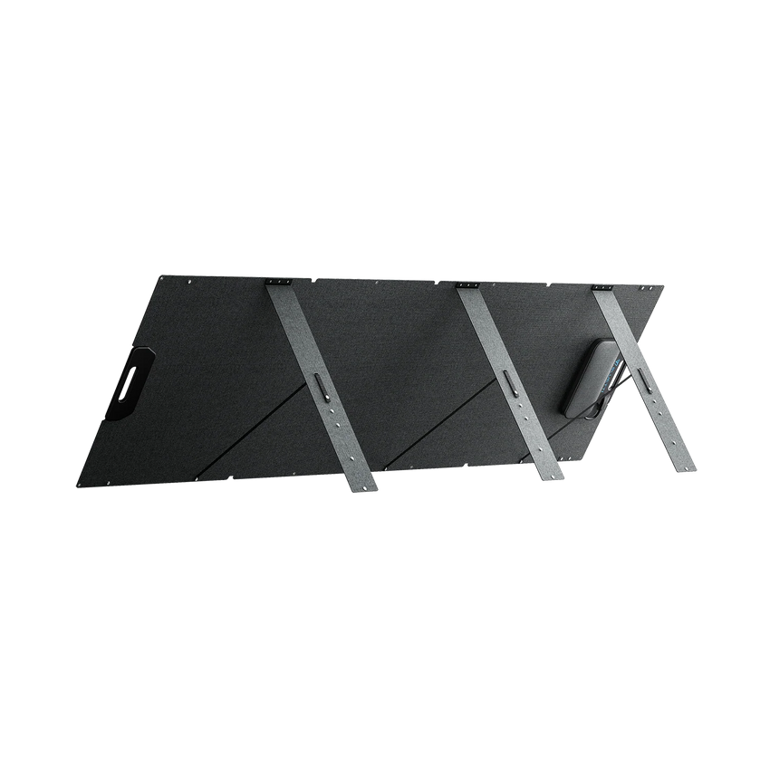 Rear view of the portable solar panel