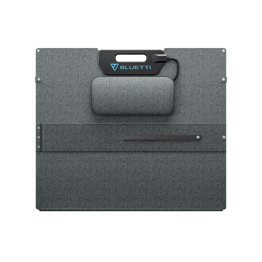 Folded view of the 350W portable solar panel
