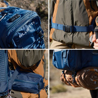 Backpack for hiking, 60 Liters and storage for devices